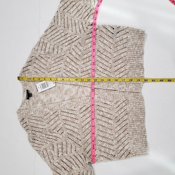 Torrid 3/4 Tan Marl Open Front Shrug/ Cardigan Size 1X - Picture 11 of 13